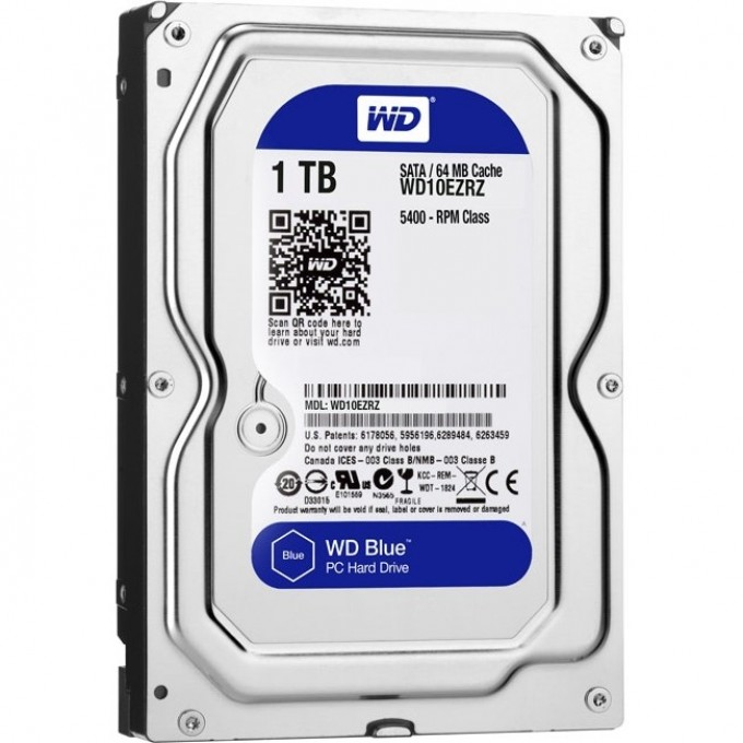 Жесткий диск WESTERN DIGITAL BLUE , 1ТБ, HDD, SATA III, 3.5" WD10EZRZ Жесткий диск WESTERN DIGITAL BLUE , 1ТБ, HDD, SATA III, 3.5" WD10EZRZ
