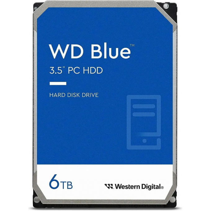 Жесткий диск WESTERN DIGITAL BLUE , 6ТБ, HDD, SATA III, 3.5" WD60EZAX Жесткий диск WESTERN DIGITAL BLUE , 6ТБ, HDD, SATA III, 3.5" WD60EZAX