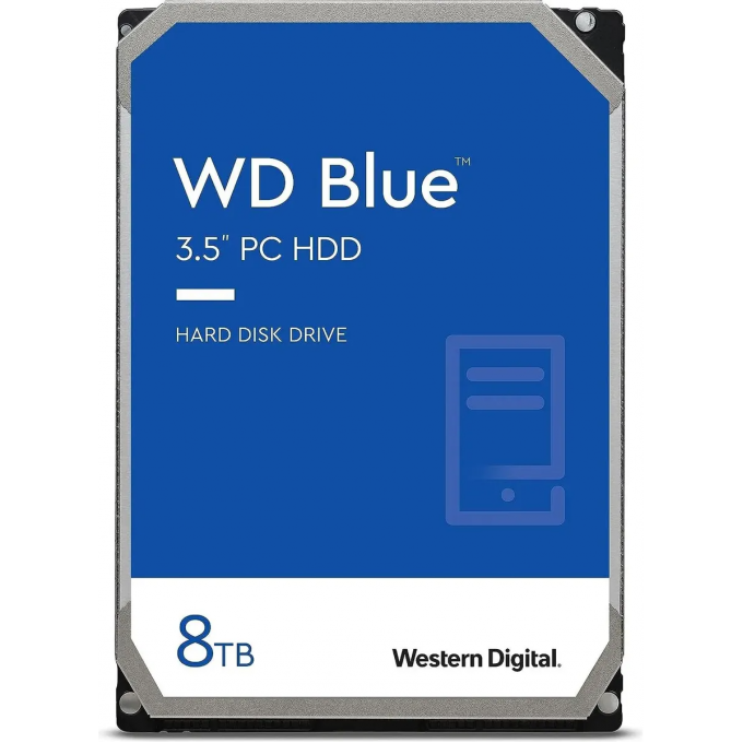 Жесткий диск WESTERN DIGITAL BLUE , 8ТБ, HDD, SATA III, 3.5" WD80EAAZ Жесткий диск WESTERN DIGITAL BLUE , 8ТБ, HDD, SATA III, 3.5" WD80EAAZ
