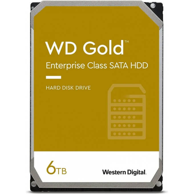 Жесткий диск WESTERN DIGITAL GOLD , 6ТБ, HDD, SATA III, 3.5" WD6003FRYZ Жесткий диск WESTERN DIGITAL GOLD , 6ТБ, HDD, SATA III, 3.5" WD6003FRYZ