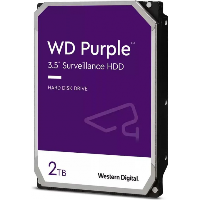 Жесткий диск WESTERN DIGITAL PURPLE , 2ТБ, HDD, SATA III, 3.5" WD22PURZ Жесткий диск WESTERN DIGITAL PURPLE , 2ТБ, HDD, SATA III, 3.5" WD22PURZ