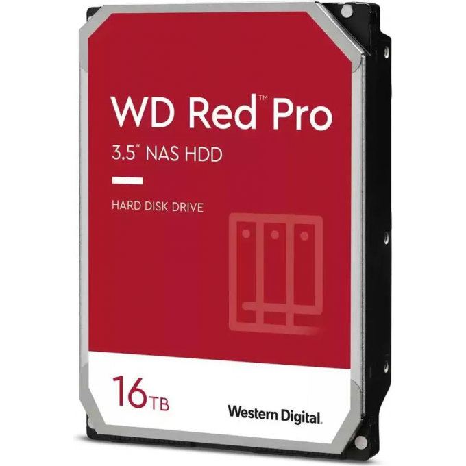 Жесткий диск WESTERN DIGITAL RED PRO , 16ТБ, HDD, SATA III, 3.5" WD161KFGX Жесткий диск WESTERN DIGITAL RED PRO , 16ТБ, HDD, SATA III, 3.5" WD161KFGX