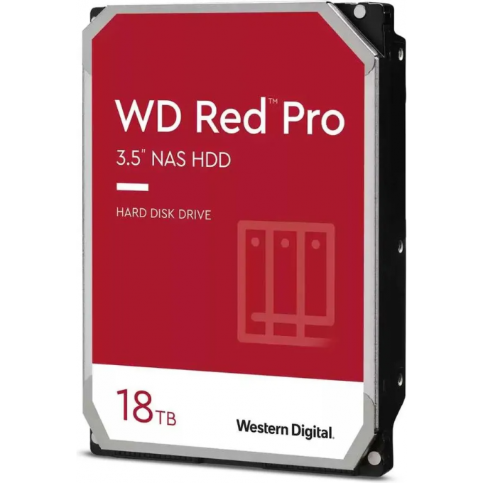 Жесткий диск WESTERN DIGITAL RED PRO , 18ТБ, HDD, SATA III, 3.5" WD181KFGX Жесткий диск WESTERN DIGITAL RED PRO , 18ТБ, HDD, SATA III, 3.5" WD181KFGX
