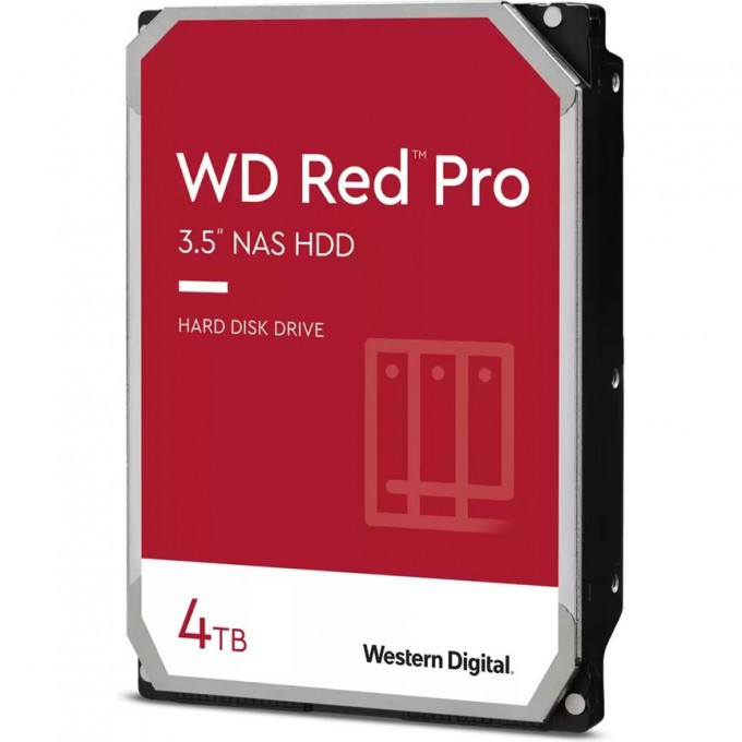 Жесткий диск WESTERN DIGITAL RED PRO , 4ТБ, HDD, SATA III, 3.5" WD4003FFBX Жесткий диск WESTERN DIGITAL RED PRO , 4ТБ, HDD, SATA III, 3.5" WD4003FFBX