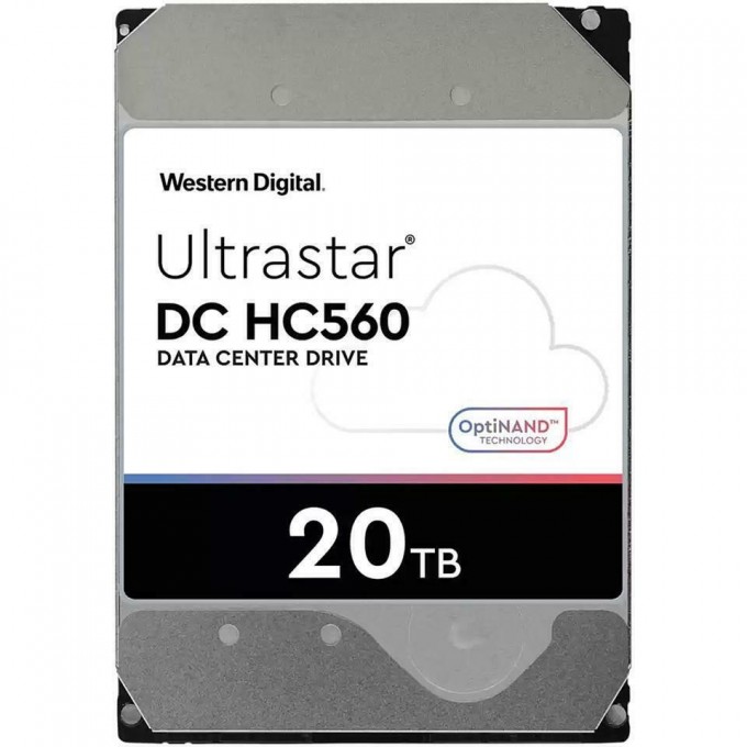 Жесткий диск WESTERN DIGITAL ULTRASTAR DC HC550 WUH721818ALE6L4, 20ТБ, HDD, SATA III, 3.5" 0F38755 Жесткий диск WESTERN DIGITAL ULTRASTAR DC HC550 WUH721818ALE6L4, 20ТБ, HDD, SATA III, 3.5" 0F38755